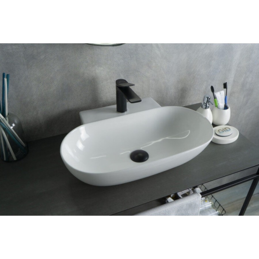 Раковина Gid Lago N9234 51133, 56 см, фаянс, белая