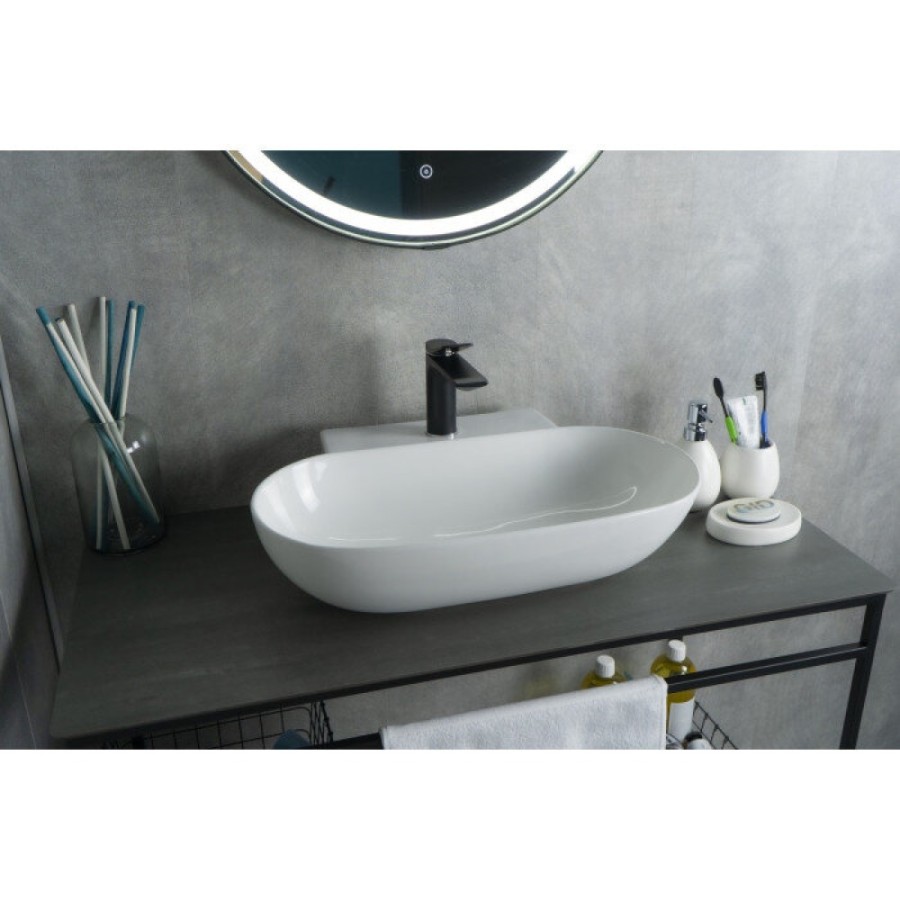 Раковина Gid Lago N9234 51133, 56 см, фаянс, белая