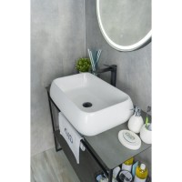 Раковина Gid Geometrico N9239 51134, 60 см, фаянс, белая