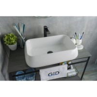 Раковина Gid Geometrico N9239 51134, 60 см, фаянс, белая