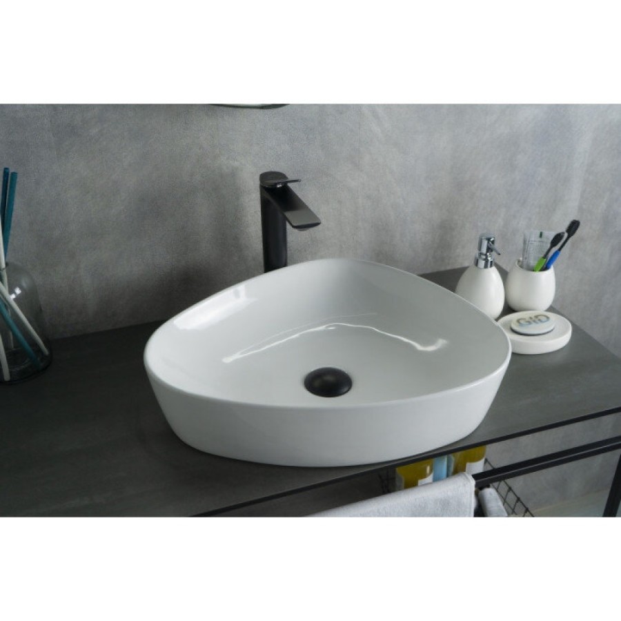 Раковина Gid Creativo N9386 51139, 50 см, фаянс, белая