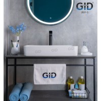 Раковина Gid Geometrico N9396 51140, 60 см, фаянс, белая