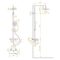Душевая система RGW Shower Panels 51140133-03 SP-33W, белая