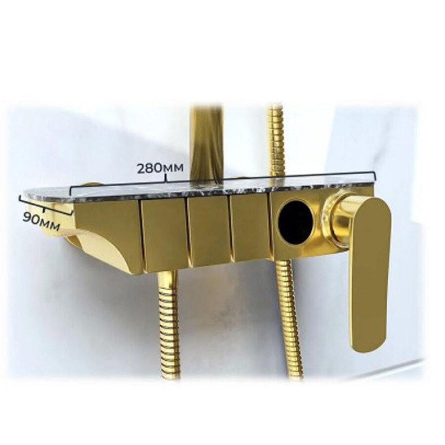 Душевая система RGW Shower Panels 51140133-04 SP-33B, черная матовая