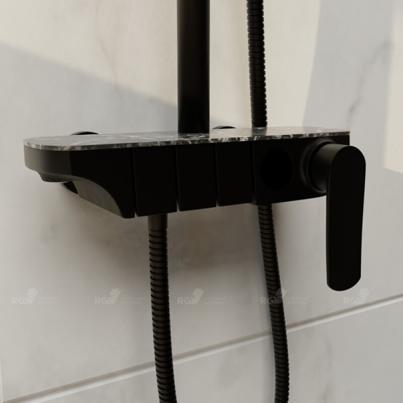 Душевая система RGW Shower Panels 51140133-04 SP-33B, черная матовая