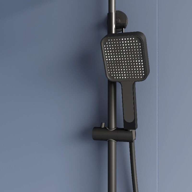 Душевая система RGW Shower Panels 51140134-04 SP-34B, термостатическая, цвет черный матовый