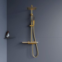 Душевая система RGW Shower Panels 51140134-06 SP-34G, термостатическая, цвет золото