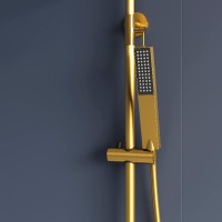 Душевая система RGW Shower Panels 51140134-06 SP-34G, термостатическая, цвет золото