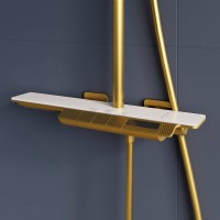 Душевая система RGW Shower Panels 51140134-06 SP-34G, термостатическая, цвет золото
