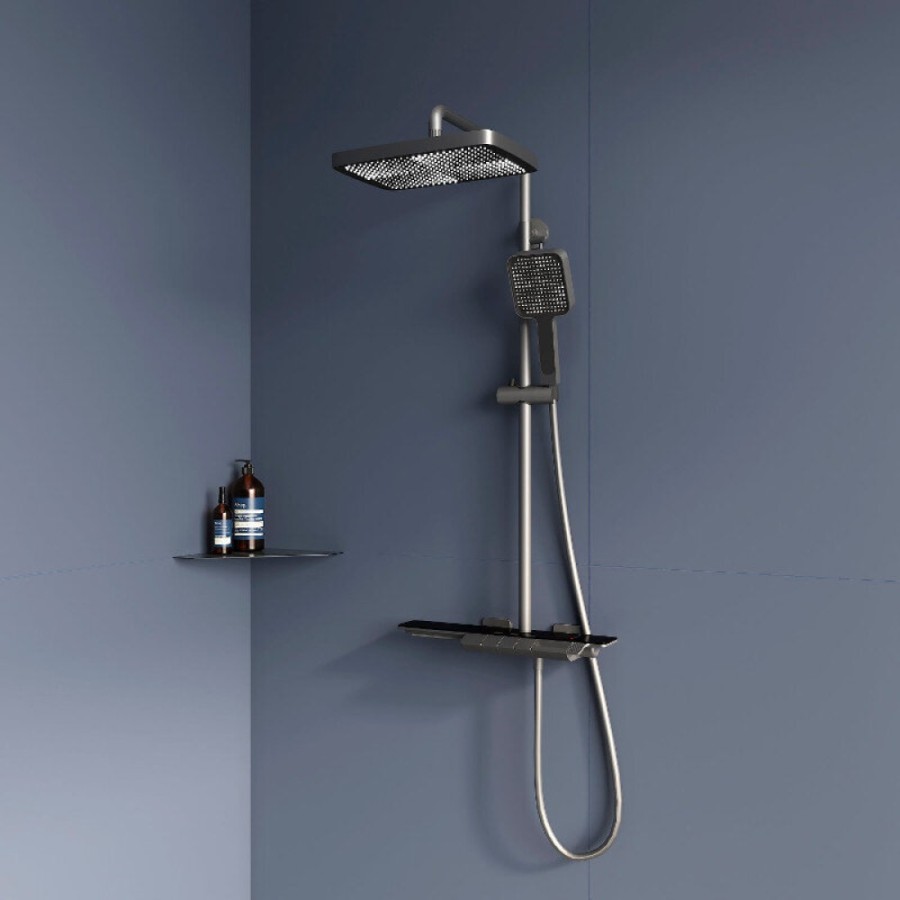 Душевая система RGW Shower Panels 51140134-11 SP-34Gr, термостатическая, цвет серый