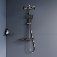 Душевая система RGW Shower Panels 51140134-11 SP-34Gr, термостатическая, цвет серый