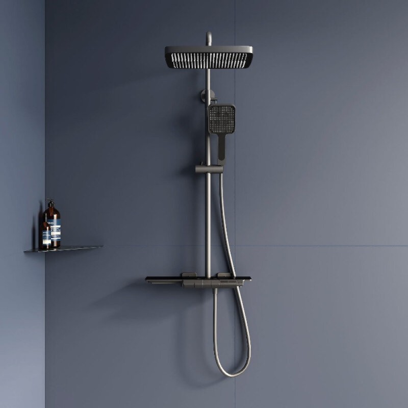 Душевая система RGW Shower Panels 51140134-11 SP-34Gr, термостатическая, цвет серый