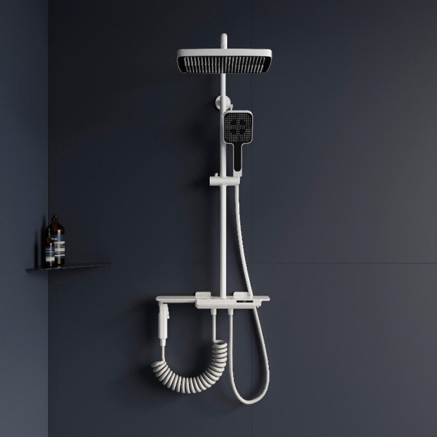 Душевая система RGW Shower Panels 51140135-03 SP-35W, термостатическая, цвет белый