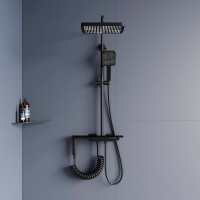 Душевая система RGW Shower Panels 51140135-04 SP-35B, термостатическая, цвет черный