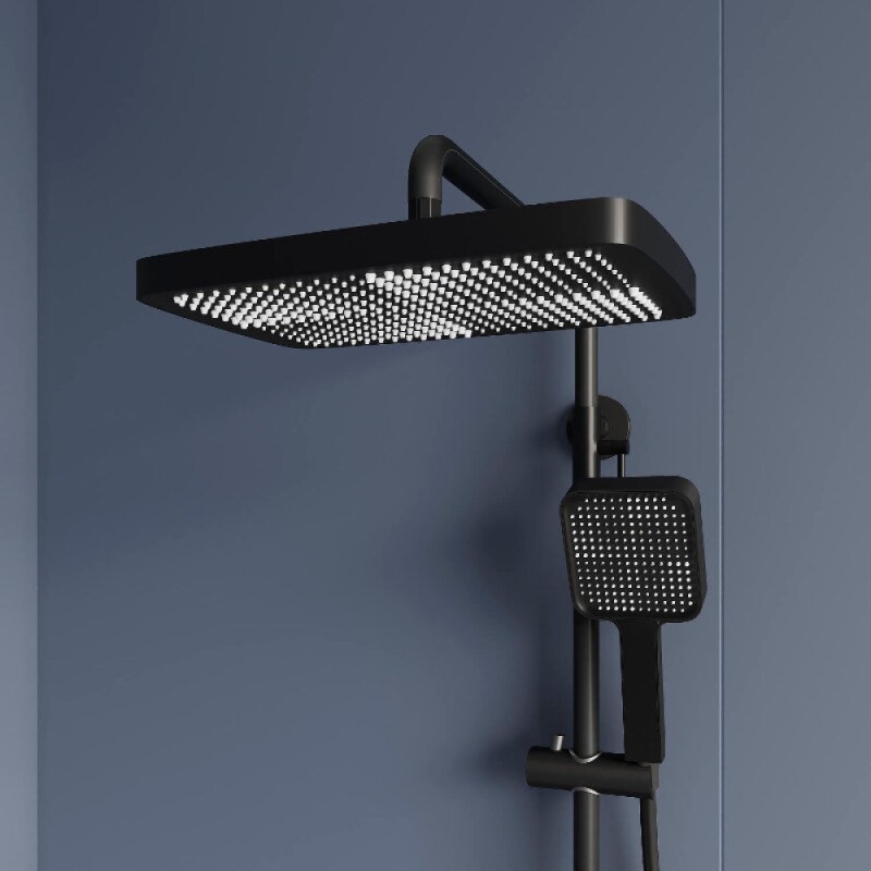 Душевая система RGW Shower Panels 51140135-04 SP-35B, термостатическая, цвет черный