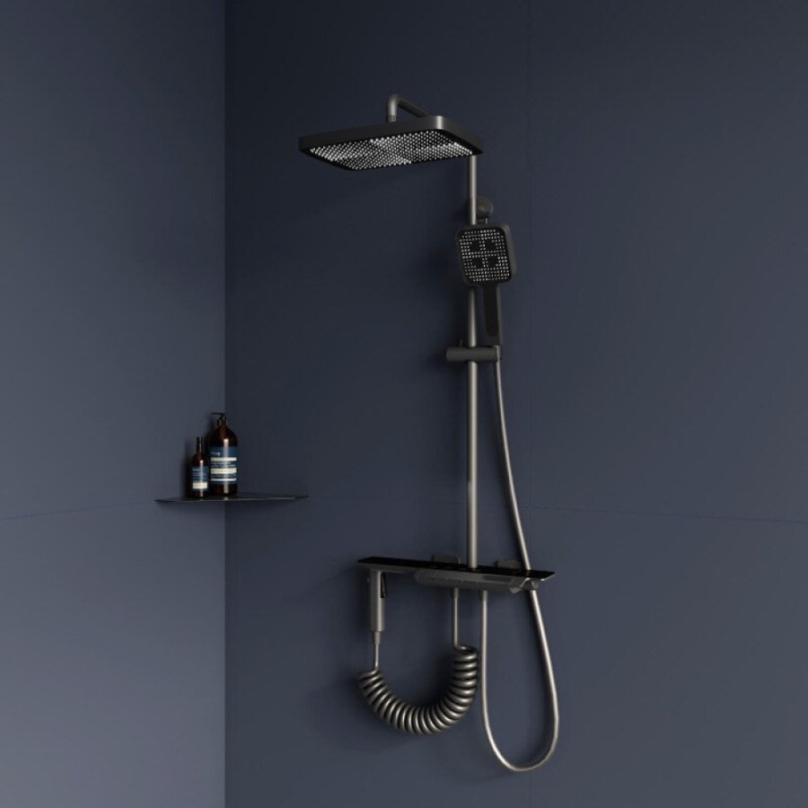 Душевая система RGW Shower Panels 51140135-11 SP-35Gr, термостатическая, цвет серый