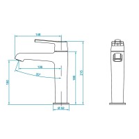 Смеситель для раковины RGW Shower Panels 511405301-01 SP-301, хром