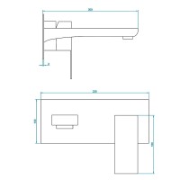 Смеситель для раковины RGW Shower Panels 51140546-01 SP-46, скрытый монтаж, хром