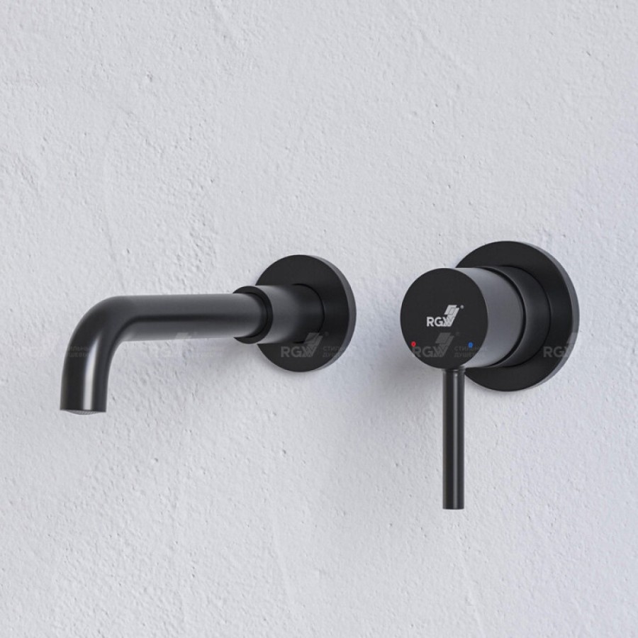 Смеситель для раковины RGW Shower Panels 51140547-04 SP-47B, скрытый монтаж, черный