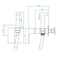 Гигиенический душ RGW Shower Panels SP-207, 511408207-01, со смесителем, хром
