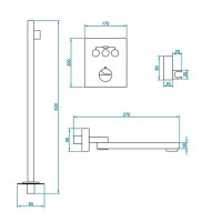 Душевая система RGW Shower Panels 511408370-01 SP-370, скрытый монтаж, с изливом, хром