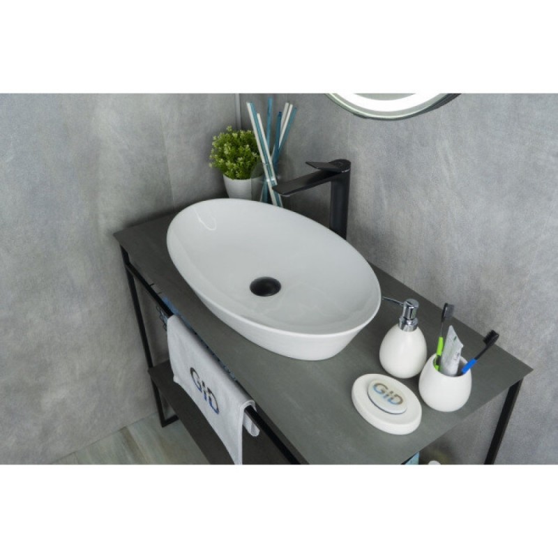 Раковина Gid Lago N9397 51141, 61 см, фаянс, белая