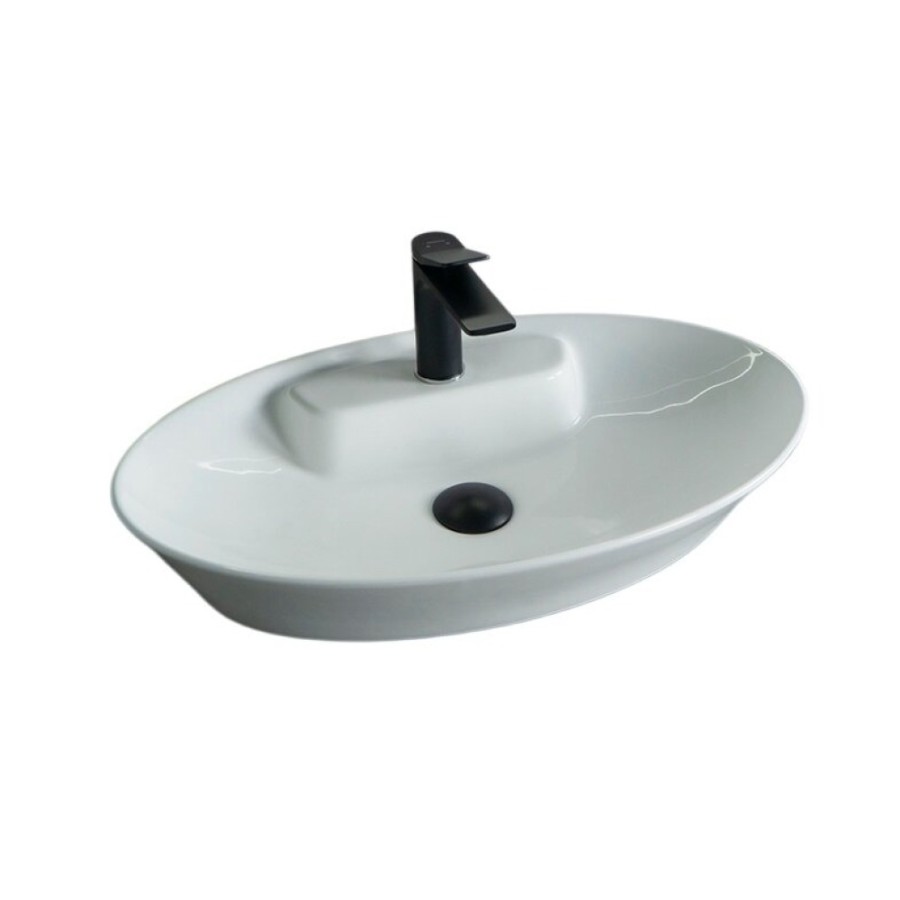 Раковина Gid Lago N9398 51142, 61 см, фаянс, белая