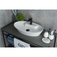 Раковина Gid Lago N9398 51142, 61 см, фаянс, белая