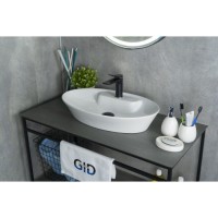 Раковина Gid Lago N9398 51142, 61 см, фаянс, белая
