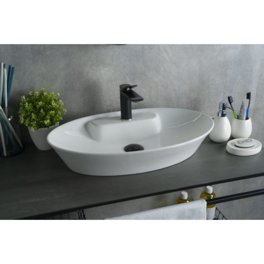 Раковина Gid Lago N9398 51142, 61 см, фаянс, белая