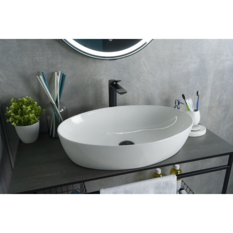 Раковина Gid Lago N9433 51148, 61 см, фаянс, белая