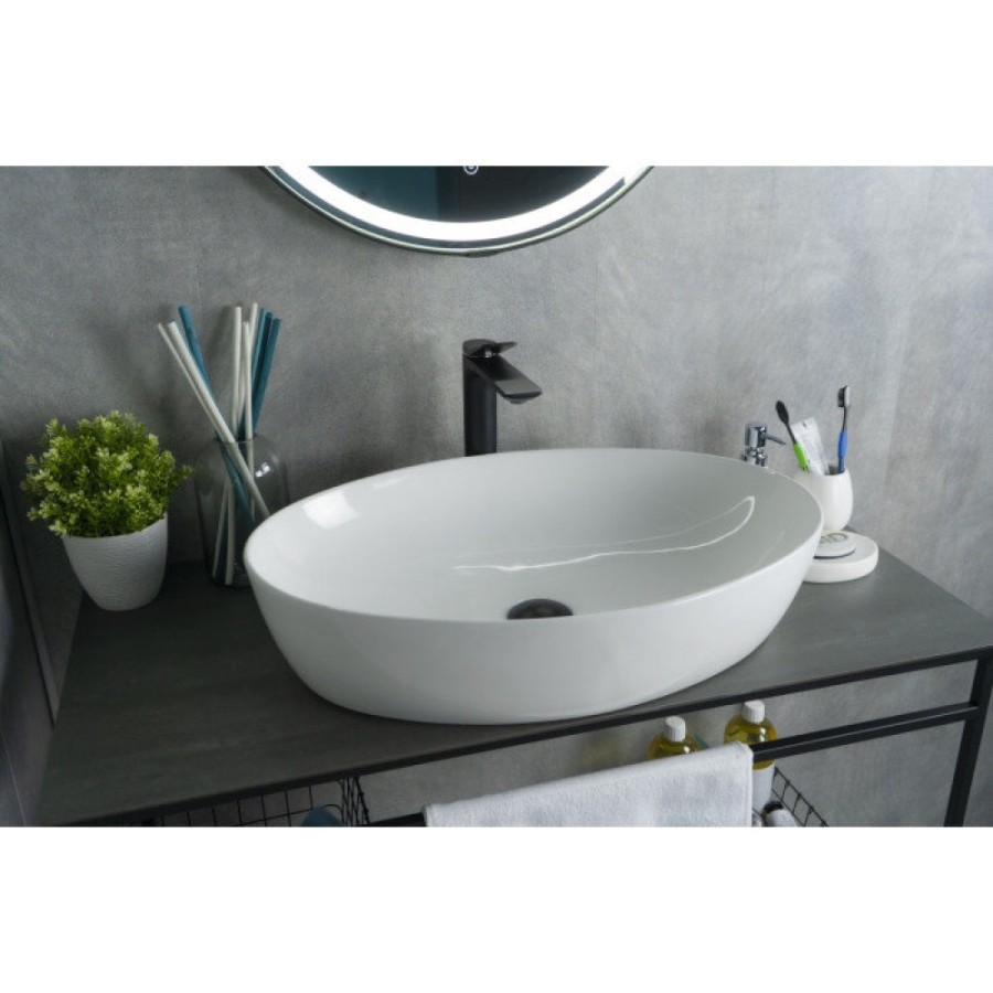 Раковина Gid Lago N9433 51148, 61 см, фаянс, белая