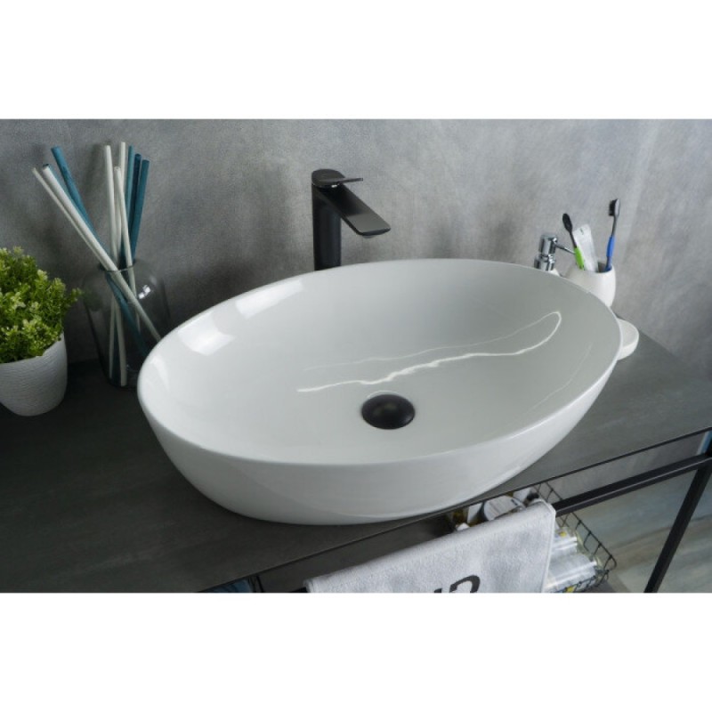 Раковина Gid Lago N9433 51148, 61 см, фаянс, белая