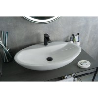 Раковина Gid Lago N9435, 51149, 73 см, фаянс, белая