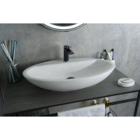 Раковина Gid Lago N9435, 51149, 73 см, фаянс, белая