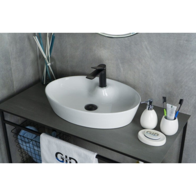 Раковина Gid Lago N9436 51150, 55 см, фаянс, белая