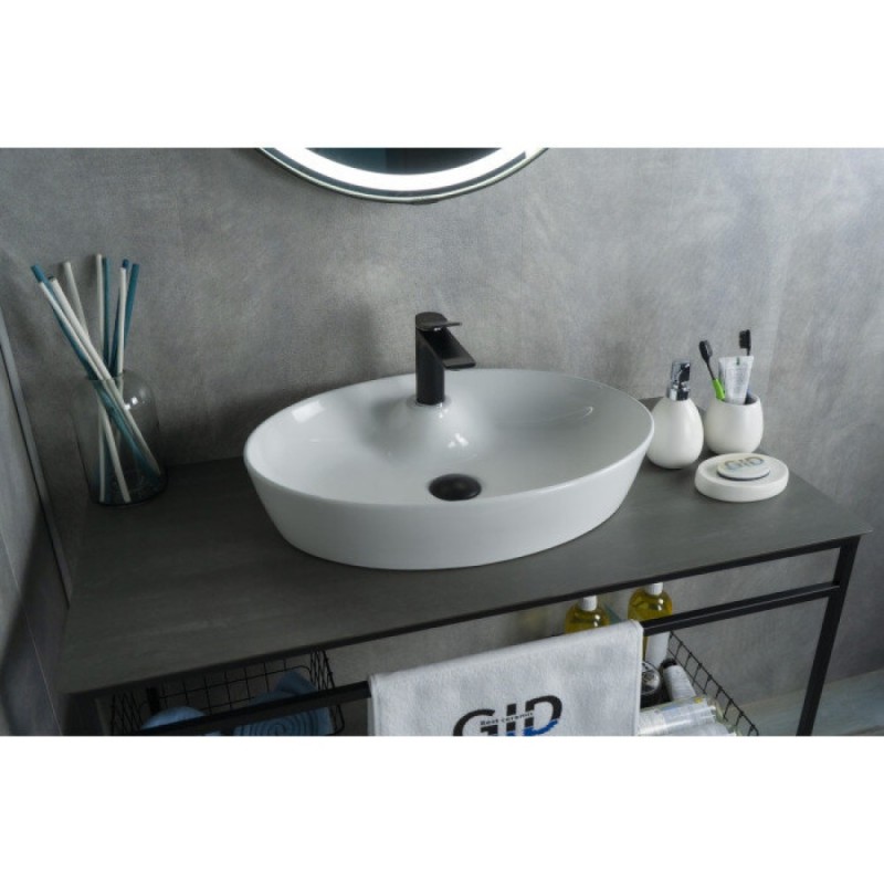 Раковина Gid Lago N9436 51150, 55 см, фаянс, белая