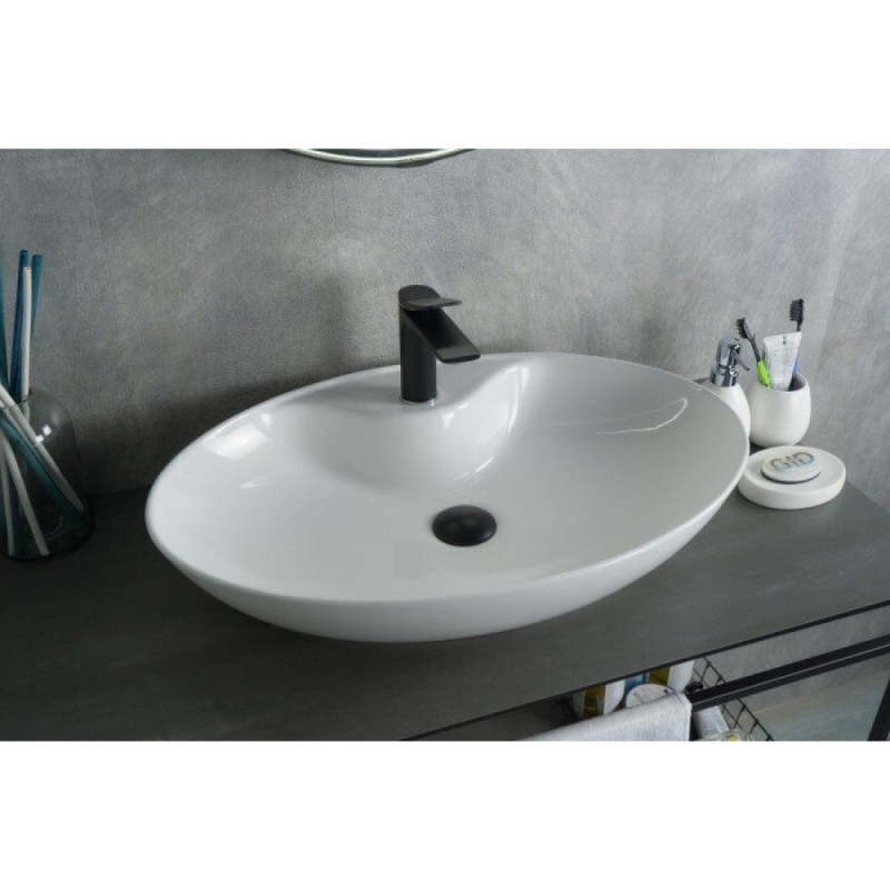 Раковина Gid Lago N9438 51151, 65 см, фаянс, белая