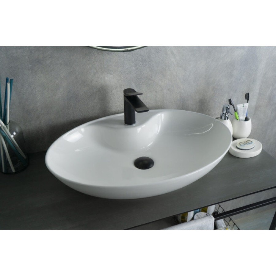 Раковина Gid Lago N9438 51151, 65 см, фаянс, белая