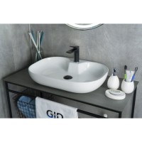 Раковина Gid Lago N9446b 51156, 61 см, фаянс, белая