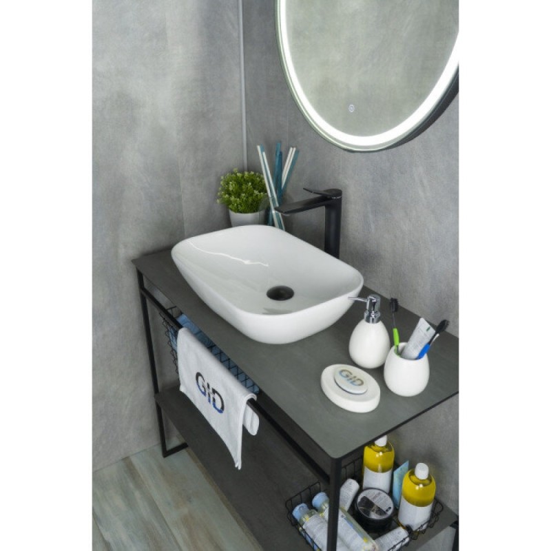 Раковина Gid Geometrico N9447 51157, 51 см, фаянс, белая
