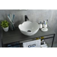 Раковина Gid Esfera N9078 51162, 38 см, фаянс, белая