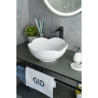 Раковина Gid Esfera N9078 51162, 38 см, фаянс, белая
