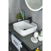 Раковина Gid Geometrico N9044 51165, 38 см, фаянс, белая
