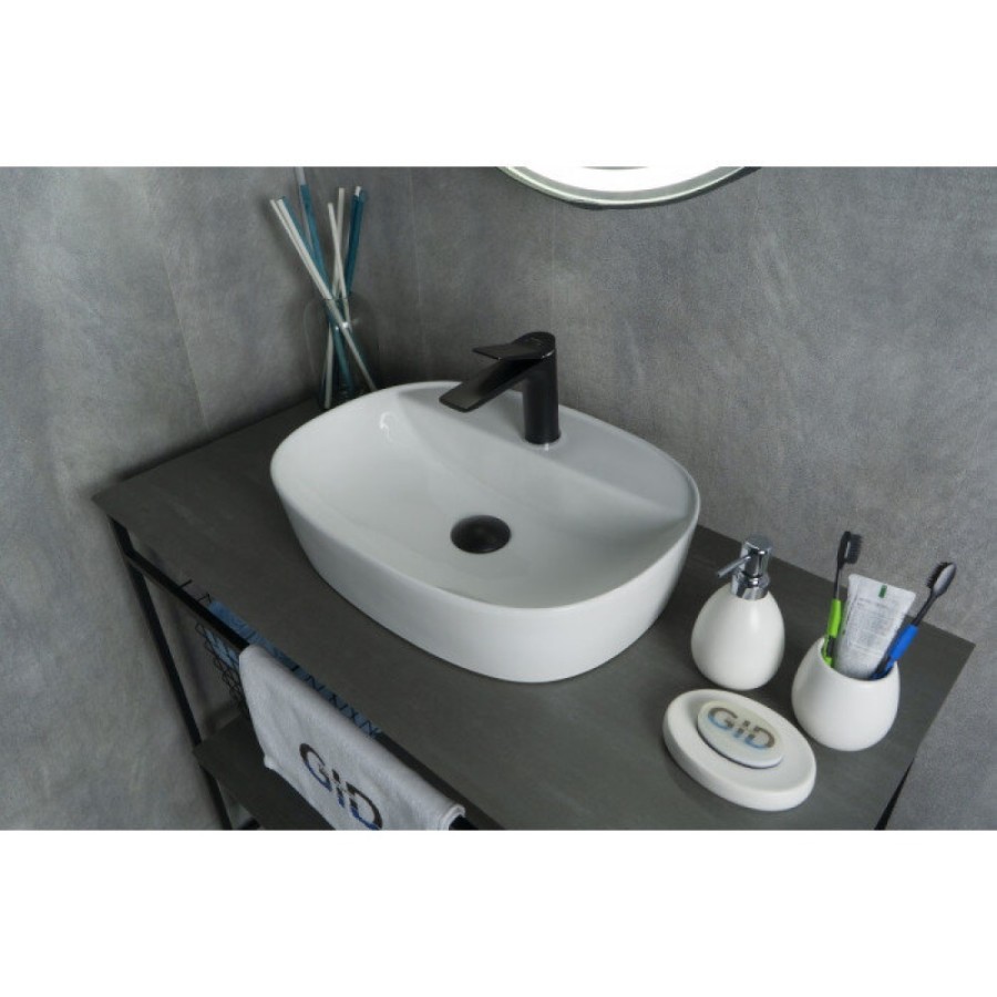 Раковина Gid Lago N9045 51166, 50 см, фаянс, белая