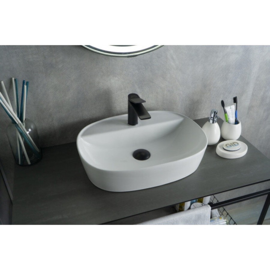 Раковина Gid Lago N9045 51166, 50 см, фаянс, белая