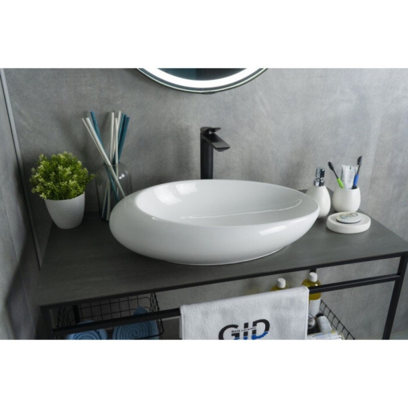 Раковина Gid Creativo N9050 51167, 59 см, фаянс, белая