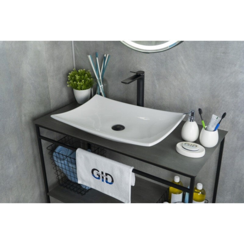 Раковина Gid Creativo N9177 51170, 60 см, фаянс, белая