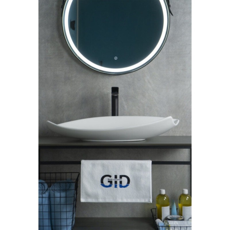 Раковина Gid Creativo N9178 51171, 74 см, фаянс, белая