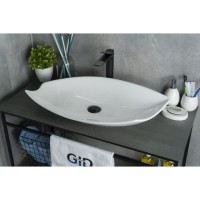 Раковина Gid Creativo N9178 51171, 74 см, фаянс, белая